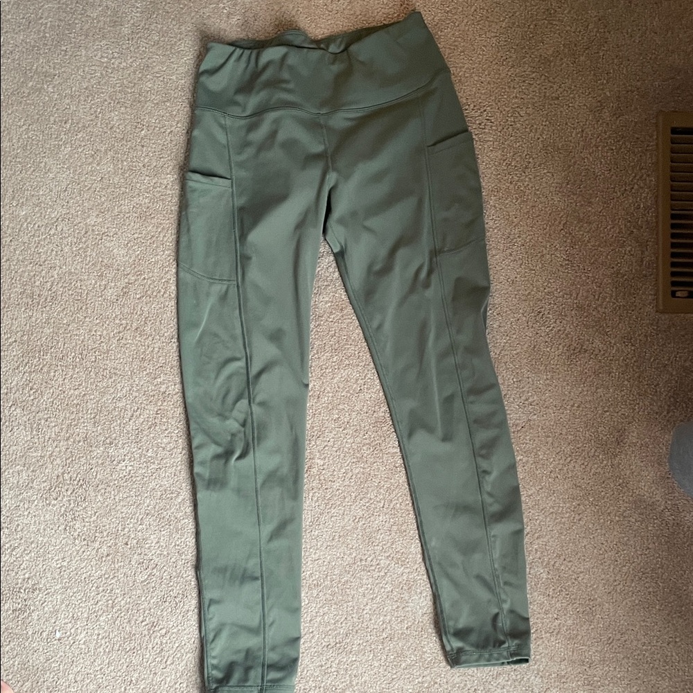 Camino Olive Green High-Waisted Leggings